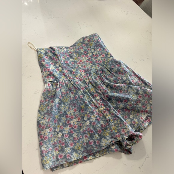 Vintage American Apparel Floral Strapless Romper - Picture 2 of 9